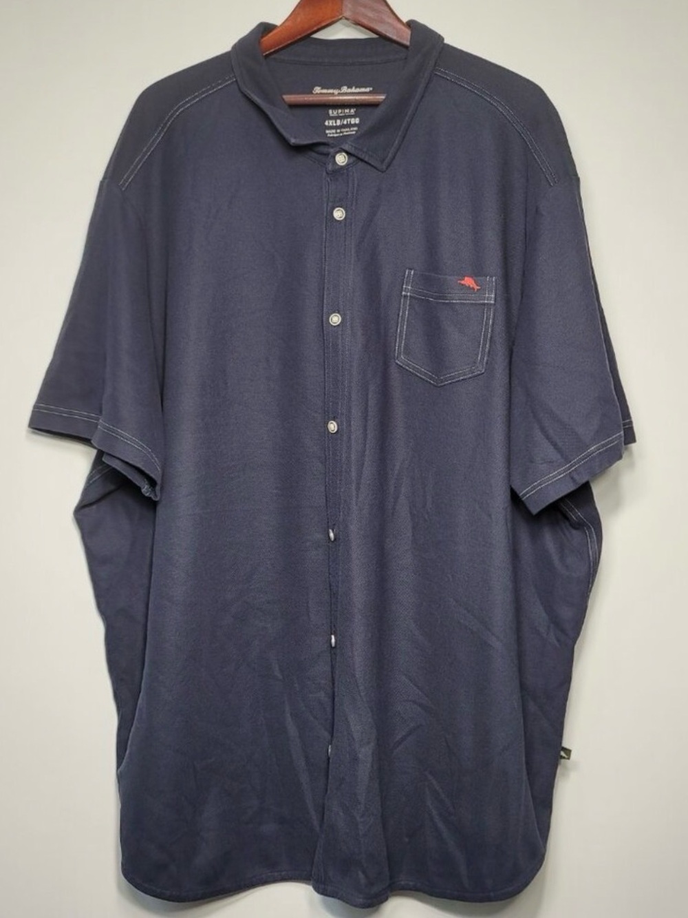 Tommy Bahama Navy Short-Sleeve Button-Up 4XL Shirt